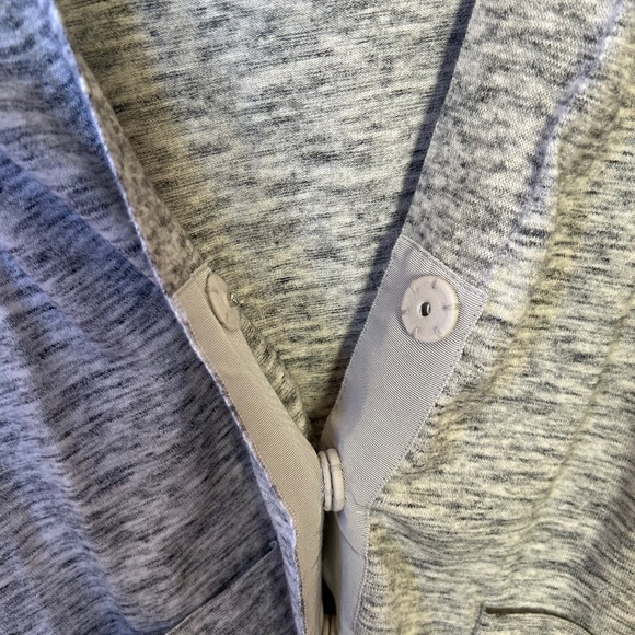 CABi Cardigan Marble Snap Front Sweater Gray Cotton Relaxed Fit Women's Medium - Picture 5 of 7